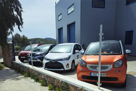 Motoland vehicle service area in Leros