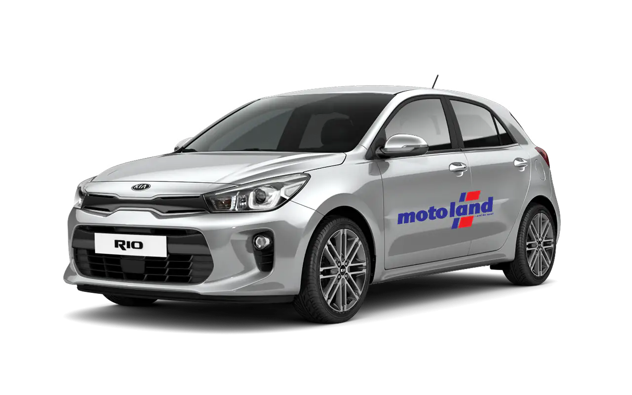 Kia Rio car from Motoland in Leros